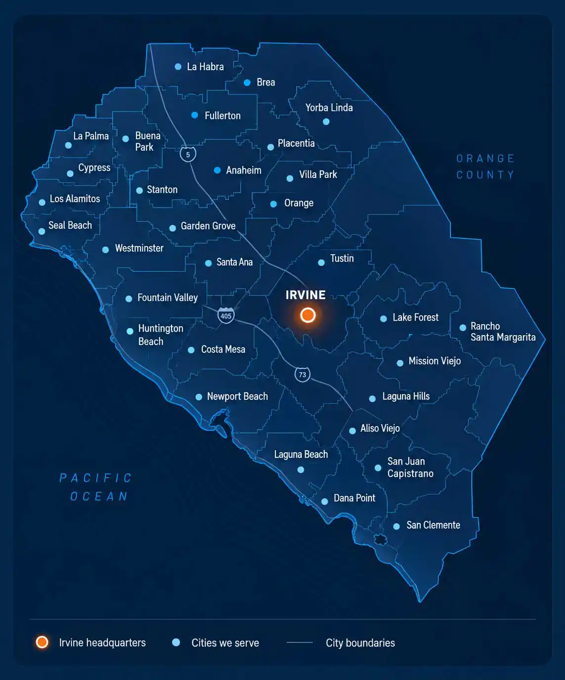 AmTech-HVAC-service-area-map-of-Orange-County